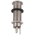 2X Electric Guitar Jack Chrome Threaded Cylinder Output Input Jack Plug Sockets 1/4 Inch for Electric Guitar. 
