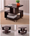 Skyrise sofa modern end side coffee table with storage shelf living room furniture in Ready To Assemble Form. 