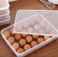 Egg Rack Egg Dispenser 24 Egg Holder with Lid and Lock for Refrigerator. 
