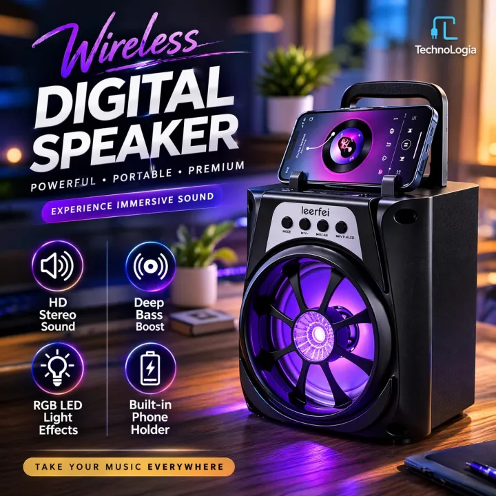 Bluetooth Speaker – Wireless Bluetooth Speaker with RGB Lights ...