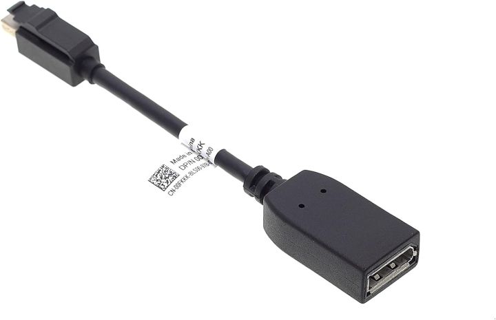 100 % Original Dell Adapter - Mini DisplayPort To DisplayPort (Mini DP - DP) - Male To Female