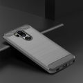 LG G7 ThinQ mobile phone case LG G7 protective cover brushed carbon fiber pattern silicone anti-fall soft high quality. 