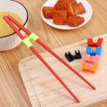 1Pc Colorful PE Food Chopstick Training Helper/ Beginner Learner Chinese Chopsticks Use Trainer Holder. 