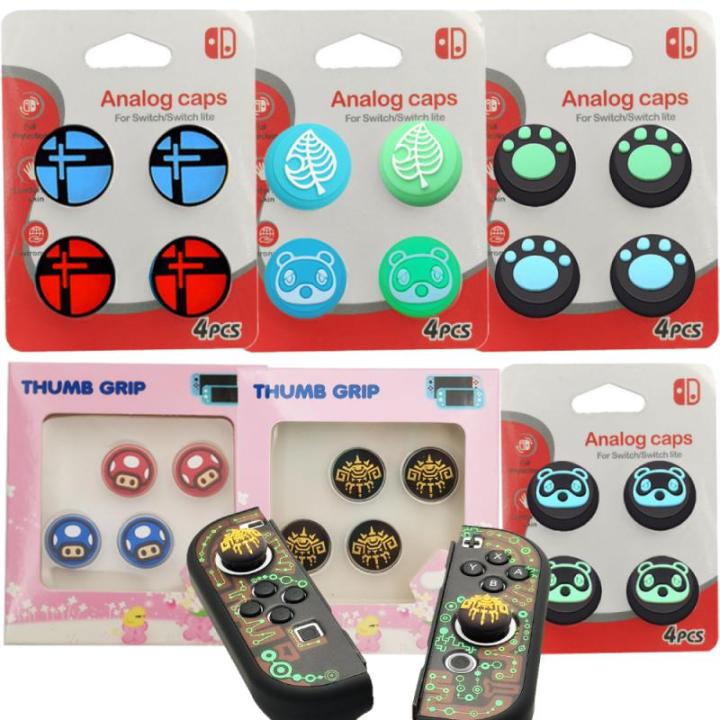 4pcs Rocker Caps for Nintendo Switch Joycon Cap NS Switch / OLED / Lite Thumb Button Joy Con Sleeve Cover for Nintendo Switch