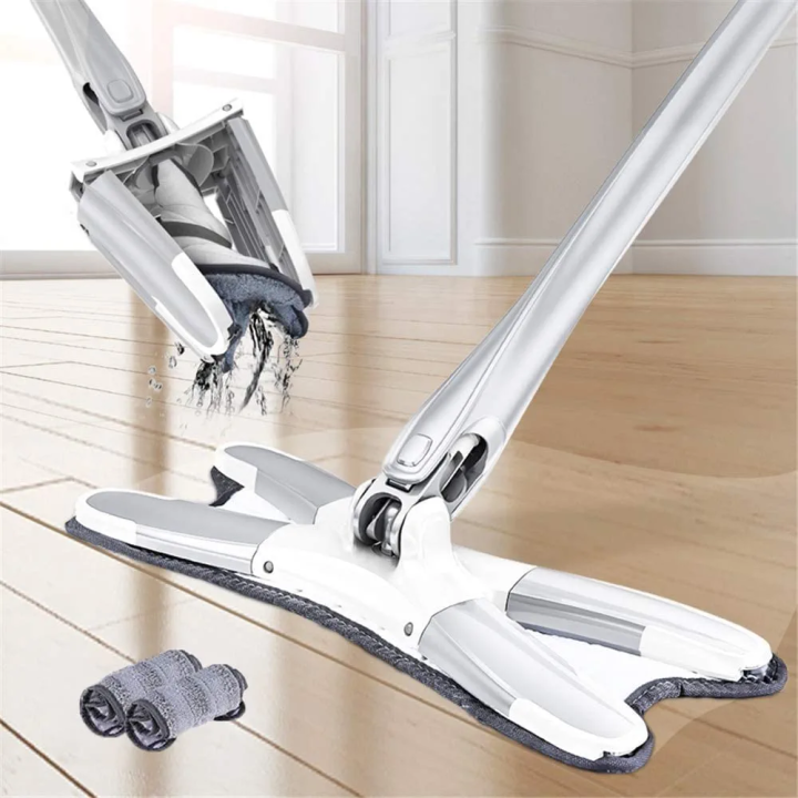 XType Flat Floor Mop ,Easy Squeeze Mop,Self Wringing Flat Mop,Hand