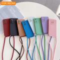 Crossbody Lanyard Case On For Xiaomi Redmi Note 10 9 8 7 11 Pro 4g 11pro 5g Cord Silicone Cover Note11 Note10 S 11s 10pro 5 G. 