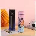 Cartoon Printed Smart Vacuum Flask - Stainless Steel Water Bottle with LCD Temperature Display. 