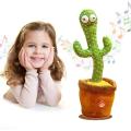 Rechargeable Dancing Cactus Toy-Talking Cactus Toy-Electronic Dancing Cactus Toy with Lighting-Singing Cactus Recording and Repeat Your Words. 
