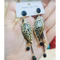 Black and Golden Earrings. 