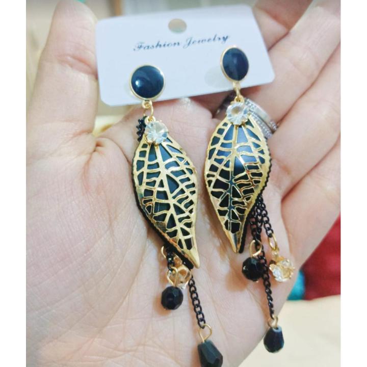 Black and Golden Earrings
