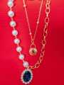 Elegant Multi Layered Chains Designer Chokar Necklace with Pendants. 
