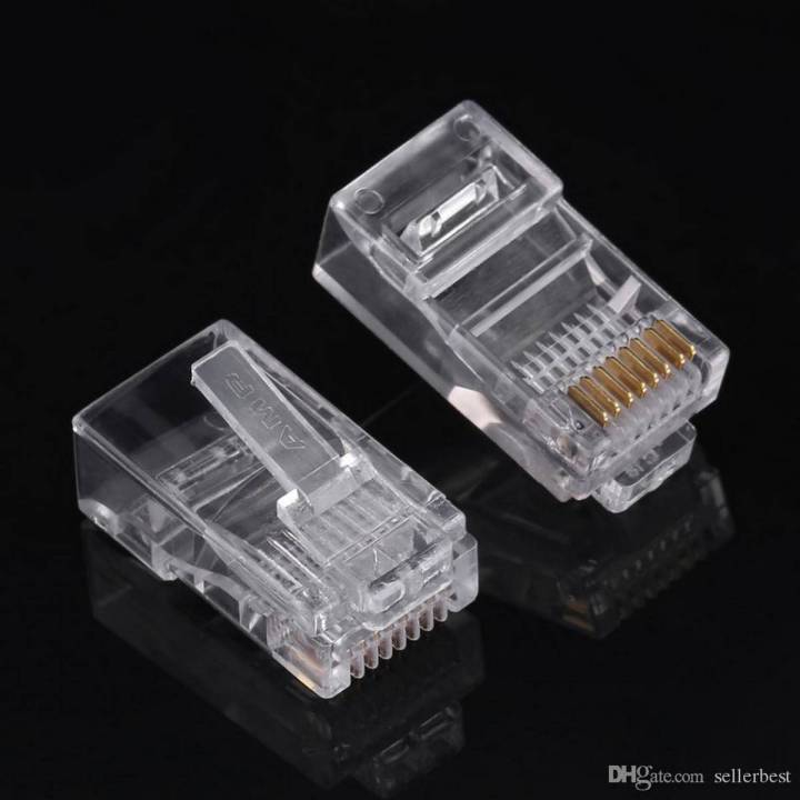 UTP RJ45 Ethernet Cat5e Cat6 Cable Connectors | 100pcs| DIY HUB
