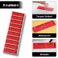 Red Adhesive labels Tamper Proof Stickers/Seals Warranty Void Seal Label sticker with Unique Serial Number High Security Label. 