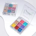Sparkling Glitter Eyeshadow Palette Waterproof Big Sequins Shimmer Eyeshadow Gel Shiny Metallic Eyes Pigments Festival Makeup. 