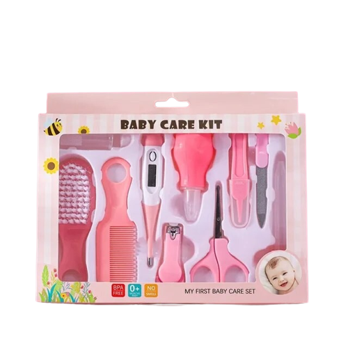 10Pcs%20Multi-Piece%20Baby%20Care%20Kit%20Newborn%20Hair%20Nail%20Thermometer%20Beauty%20Brush%20Kit%20Scissors%20Comb%20Teether%20Function%20Child%20Toiletry%20Kit%20Baby%20-%20Image%203