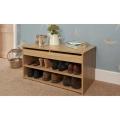 Shoes storage rack with seat. 