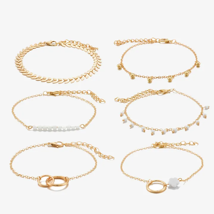 6Pcs/set%20Boho%20Bracelet%20Set%20Women%20Tassels%20Leaves%20Circular%20Chains%20Bangle%20Jewelry%20-%20Image%202