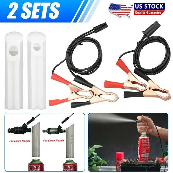 Auto Fuel Injector Nozzle Flush Cleaner Adapter DIY Cleaning Tool Universal