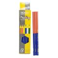 Picasso Checking Pencils Pack of 12 Pencils - Blue Checking - White Pencil-  Red Pencil -Yellow Pencil - Red and Blue Pencil - Set Of 12 High Quality Pencils - Office Stationery - School Stationery. 