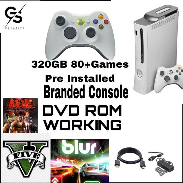 Gaming Console Xbox 360 320GB Hard Drive one Wireless Conroller with with all accessories | Fully Customizable AND 80+GAMES INSTALLED