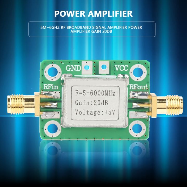 5M~6GHz RF Broadband Signal Amplifier Power Amplifier Gain 20dB With Shielding Shell