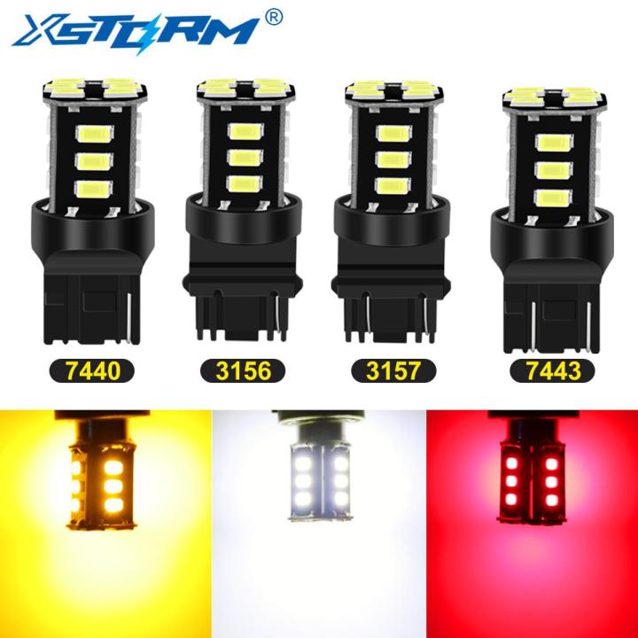 1PC T20 LED Bulbs Car Light 7443 7440 W21/5W LED W21W P21/7W 3156 3157 Auto Turn Signal Reverse Brake Lamp 12V White Red Yellow