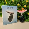 3-in-1 Rechargeable Face and Neck Massager with Red Light Therapy and Microcurrent for Skin Lifting and Anti-Wrinkle Care | Random Color. 