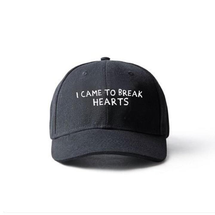I Came To Break Hearts printed Caps for men