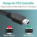 Playstation 3 Charging Cable for PS3 Controller - Black. 