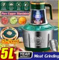 Multi-Function Food Processor  3-Lt and  5-Lt  Capacity - Hand blender - Stainless steel bowl - Meat chopper - Grinder machine - Qeema machine - Multi function food processor - House hold mini electric food grinder - Kitchen Home Appliances. 