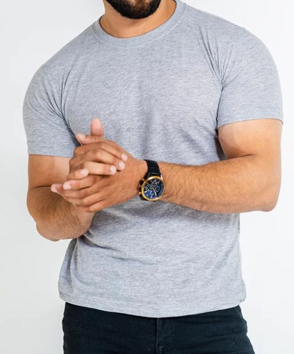 Tee Shirt for Men Heather Grey