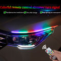 2Pcs RGB Flowing DRL LED Strip Turn Signal Lamp APP Remote RGB relaxFlexible LED Daytime Running Lights For Car Headlight Waterproof. 
