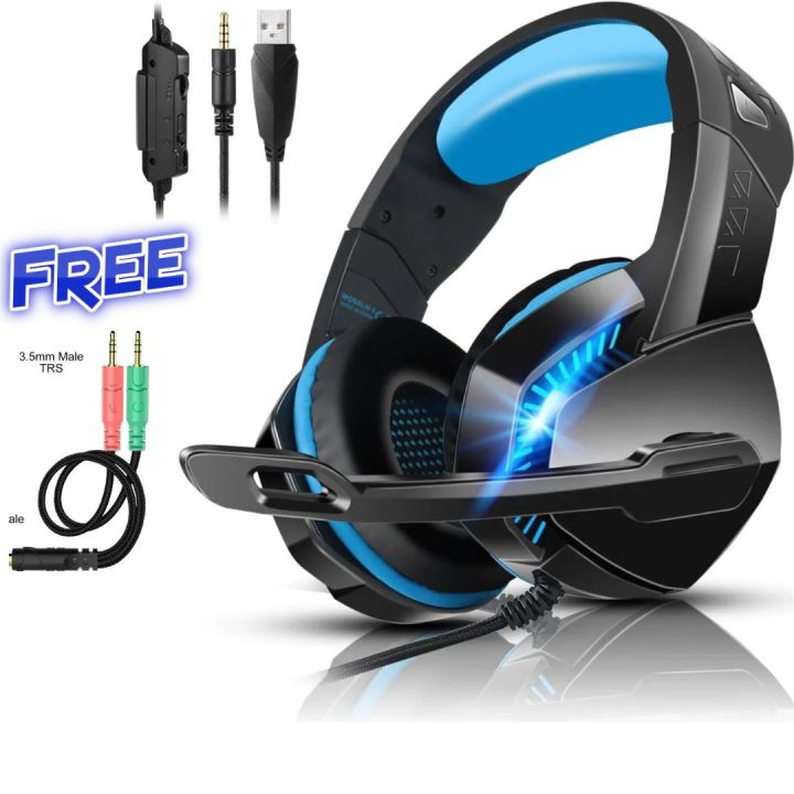 Beexcellent GM14 Gaming Headset with mic for PC Pubg Mobile PS4 ~ 360 Surround Sound Super Bass Vibration Stereo Gaming Headphone with Noise Cancelling Microphone