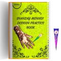 Medium Design Mehndi   Book for Mehndi Practice ( Reuseable) with Free Scrub (pack of 1). 