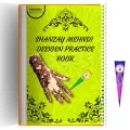 Medium Design Mehndi   Book for Mehndi Practice ( Reuseable) with Free Scrub (pack of 1). 