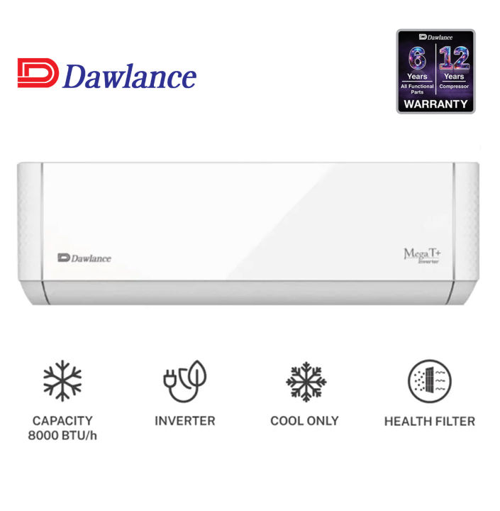 Dawlance Air Conditioner Mega T+ 10 DC Inverter 0.75 Ton / Split AC / Cool Only / 8000 BTU