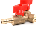 4Pcs Trident Ball Valve 5/16 Fuel Shut Off Valve Hose Barb Fuel Gas 8mm Brass Y Type Ball Valve for Garden Tool. 