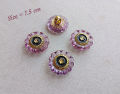 4-Pieces Fancy Glass-Plastic Attractive Purple Buttons | Fancy Buttons for Men/Women Kurta, Kurti | Ladies and Gents Suit, Coat, Shirt Buttons | Fancy Buttons. 