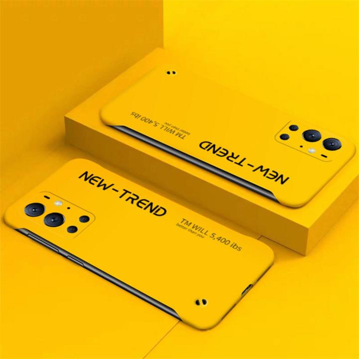 lthmy For OnePlus 9 Pro Thin Ultra Frameless Matte Hard Plastic Phone case Shock Absorption TPU Bumper Casing Back Cover
