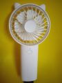 F30 Mini Hand-held Charging Large Capacity Outdoor Portable Small Fan with power bank COLOR(WHITE). 