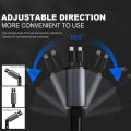 120W 4 IN 1 Retractable Car Charger Fast Charge Cord Cigarette Lighter Adapter. 