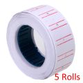 (5/10/20 Rolls) 8 Digit Price Tag Rolls for Price Labeling Manual Machine (White Price Tags) Price Label. 