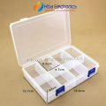 F-200 8 Section Transparent Plastic Multi Purposes  Storage Box for Electronic Parts Screws Jewelry G-200. 