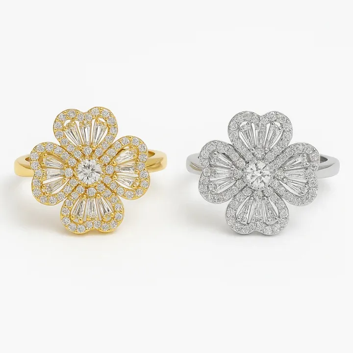 Stunning%20Clover%20Spinning%20Ring%20with%20Diamond%20Accents,%20Adjustable%20Size,%20Women's%20Fashion%20Jewelry%20-%20Image%203