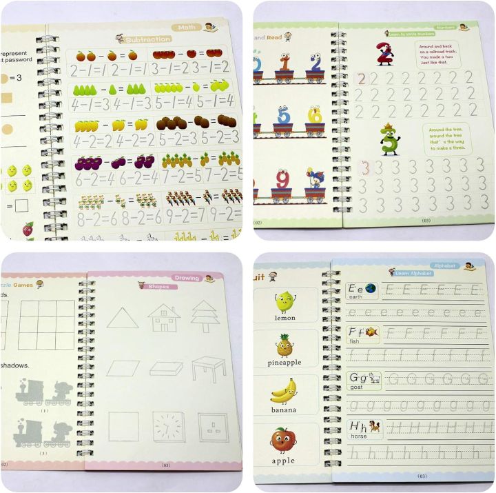 BESTIN%204pc%20Magic%20Book%20For%20Kids,%20Reusable%20Grooved%20Handwriting%20Workbooks,%20Preschool%20Magic%20Grooved%20Practice%20Copybook,%20Writing%20Practice%20For%20Kids,%20Magic%20Book%20For%20Montessori%20Children%20Tracing%20Handwriting,%20First%20Learning%20Books%20for%20Kids,%20-%20Image%207