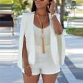【ALLGOOD】Female Slim Lapel Cape Casual Business Blazer Suit Jacket Coat Outwear White Tag Size S(US4 EU36 UK8) - intl. 