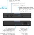 TROND Bluetooth Transmitter Receiver 5.0, 2-in-1 Wireless 3.5mm Audio Adapter, AptX Low Latency, Smart Codec Indicator, 2 Devices Simultaneously, for TV, Home Sound System. 