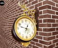 Retro Double Sided Wall Clock - Hanging Double Face Clock. 