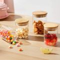 12 Pack 200ml Jars with Bamboo Lids, Kitchen Food Storage Containers for Spices, Food, Candy, Tea, Nuts and Snacks. 
