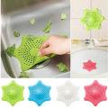 PACK OF 3 Kitchen Silicone Star Shaped Sink Filter Drain Hair Sewer Colander Strainer Bathroom Random Multicolor. 